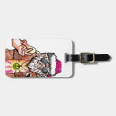 Hippie Santa Bagagelabel (Voorkant horizontaal)