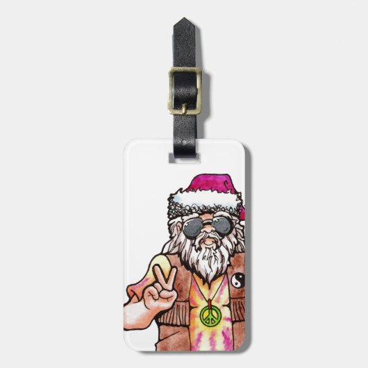 Hippie Santa Bagagelabel (Voorkant verticaal)