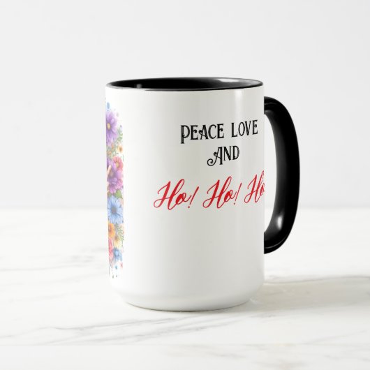 Hippie Santa Christmas Coffee Mok Cup (Voorkant rechts)