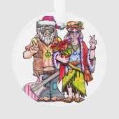 Hippie Santa Couple Ornament (achterkant)
