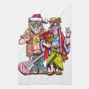 Hippie Santa Couple Theedoek