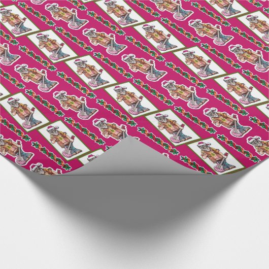 Hippie Santa Peace Cadeaupapier (Hoek)