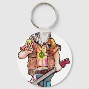 Hippie Santa Sleutelhanger