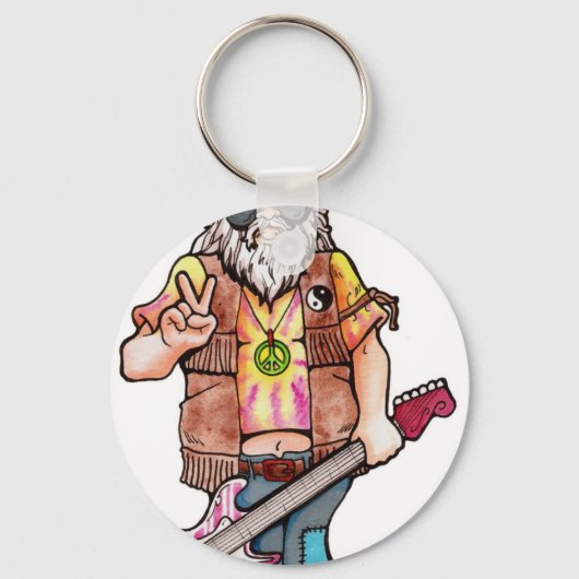 Hippie Santa Sleutelhanger (Voorkant)