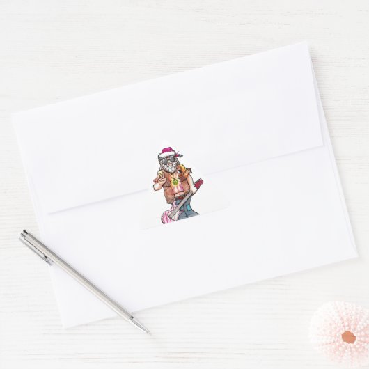 Hippie Santa Sticker (Envelop)
