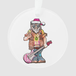Hippie Santa zegt Cool Yule. Ornament