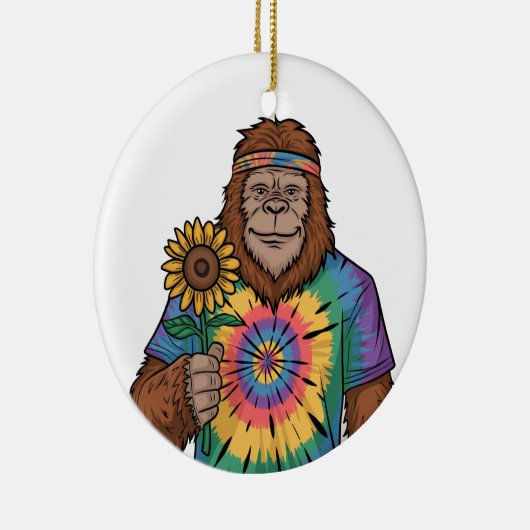 Hippie Sasquatch Keramisch Ornament (Rechts)