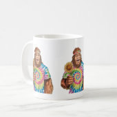 Hippie Sasquatch met zonnebloem Koffiemok (Voorkant links)