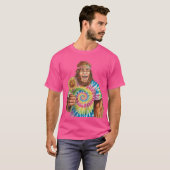 Hippie Sasquatch met zonnebloem T-shirt (Voorkant volledig)