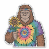 Hippie Sasquatch Sticker (Voorkant)