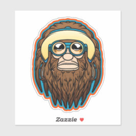 Hippie Sasquatch Vinyl Sticker