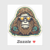 Hippie Sasquatch Vinyl Sticker (Vel)