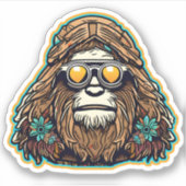 Hippie Sasquatch Vinyl Sticker (Voorkant)