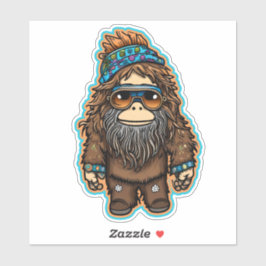 Hippie Sasquatch Vinyl Sticker