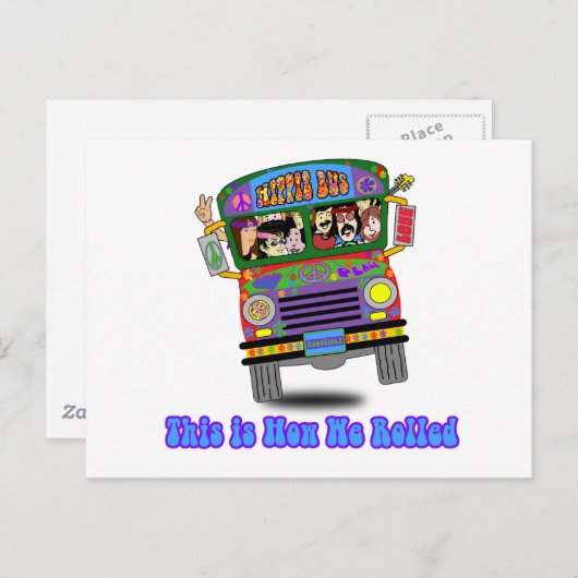 Hippie School Bus Briefkaart (Voorkant / Achterkant)