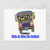 Hippie School Bus Briefkaart (Voorkant)