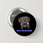 Hippie School Bus Ronde Button 5,7 Cm (Voorkant /achterkant)