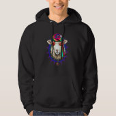 Hippie Sheep Lamb Tie Dye Peace Sign Psychedelic F Hoodie (Voorkant)
