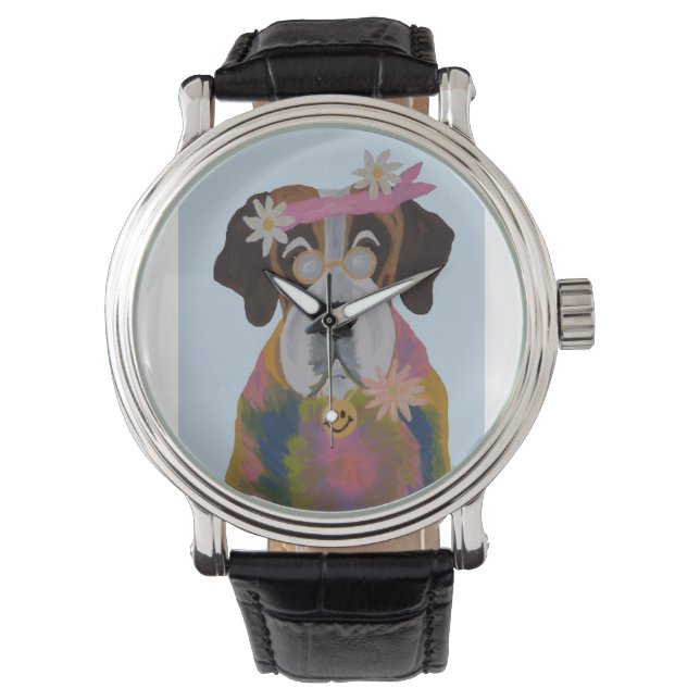Hippie Sint-Bernard Horloge (Voorkant)