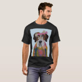 Hippie Sint Bernard T-shirt (Voorkant volledig)