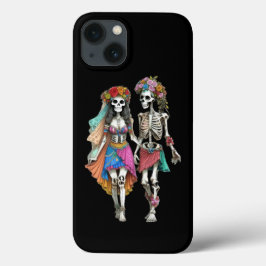 Hippie Skelet Koppel Telefoon Case