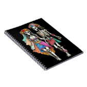 Hippie Skelet Paar Notitieboek (Rechterzijde)