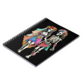 Hippie Skelet Paar Notitieboek (Linkerzijde)