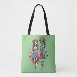 Hippie Skelet Paar Tote Bag