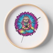 Hippie Sloth Peace Sign Tie-Dy (Voorkant)