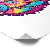 Hippie Sloth Peace Sign Tie-Dy Poster (Hoek)