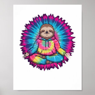 Hippie Sloth Vredesteken Stropdas-Dy Poster