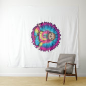 Hippie Sloth Vredesteken Stropdas-Dy Wandkleed (In Situ (horizontaal))