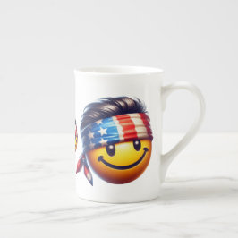 Hippie Smiley Face Porselein Kop