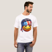 Hippie Smiley Face T-shirt (Voorkant volledig)