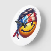 Hippie Smiley Gezicht Ronde Klok (Hoek)