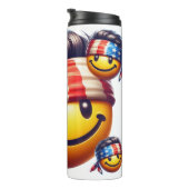 Hippie Smiley Gezicht Thermosbeker (Geroteerd rechts)