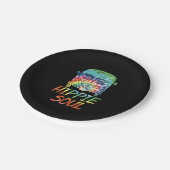 Hippie Soul Microbus Van Hippie Lifestyle Hippie Papieren Bordje (Gekanteld)