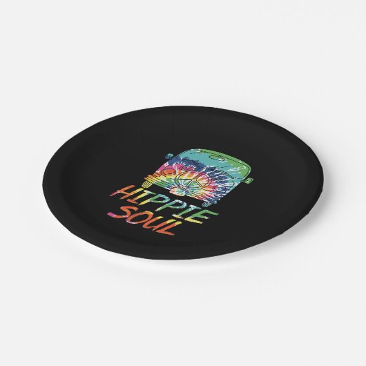 Hippie Soul Microbus Van Hippie Lifestyle Hippie Papieren Bordje (Gekanteld)