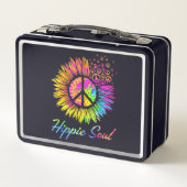 Hippie Soul Peace Sign Sunflower (Achterkant)