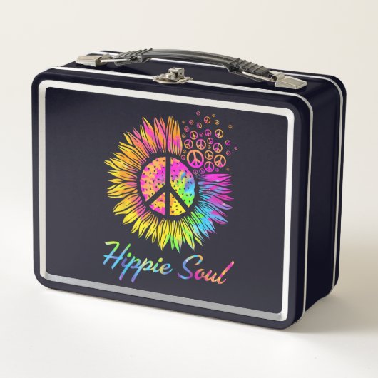 Hippie Soul Peace Sign Sunflower (Voorkant)