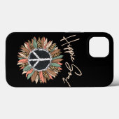 Hippie Soul Peace Sign Sunflower Case-Mate iPhone Case (Achterkant (horizontaal))