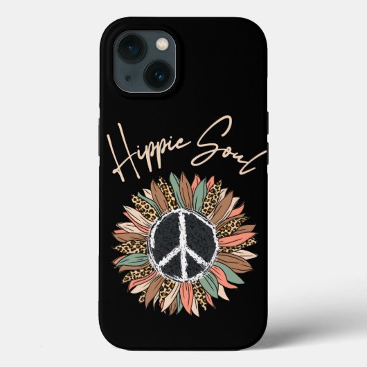 Hippie Soul Peace Sign Sunflower Case-Mate iPhone Case (Achterkant)