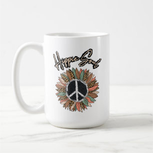 Hippie Soul Peace Sign Sunflower Koffiemok