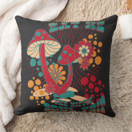 Hippie Soul Trip Zomer Paddestoel Kussen