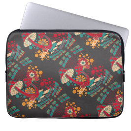 Hippie Soul Trip Zomer Paddestoel Laptop Sleeve