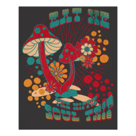 Hippie Soul Trip Zomer Paddestoel Perfect Poster
