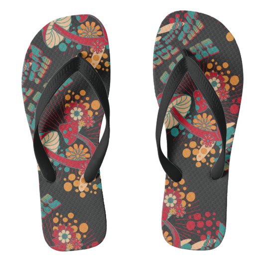 Hippie Soul Trip Zomer Paddestoel Teenslippers (Voetbed)