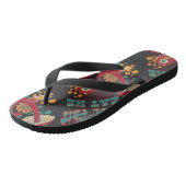 Hippie Soul Trip Zomer Paddestoel Teenslippers (Schuin)