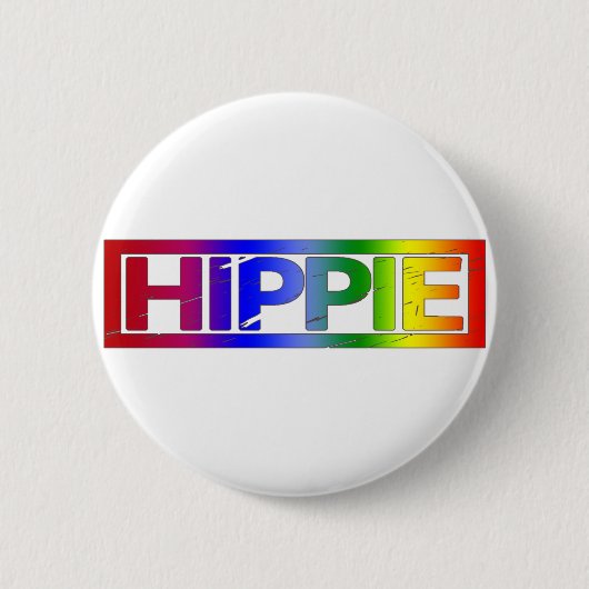 Hippie Stamp Ronde Button 5,7 Cm (Voorkant)