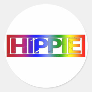 Hippie Stamp Ronde Sticker